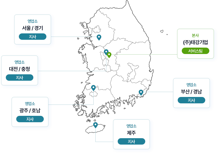 전국 서비스센터 지도
